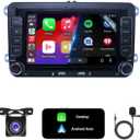4G+64G Android13 7 Inch IPS Screen Wireless Apple CarPlay Android Auto Car Stereo for VW Jetta Seat Passat Tiguan CC Golf Skoda Radio with FM AM RDS BT GPS WiFi SWC Backup Camera MIC