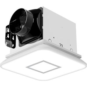 Bathroom Fan with Light110CFM 1.0 Sones 1200lm LED Light 3000K/4000K/5000K Selectable120V 43W Quiet Bathroom Ventilation Exhaust Fan for Shower/Restroom/Office/Home(silver)
