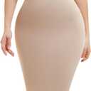 Shapewear Slip Dress for Women, Full Slip Under Dress Tummy Control Body Shaper Long Cami Dress Slimming (US, Alpha, Medium, Regular, Regular, Beige)