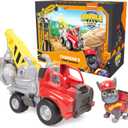 Rubble & Crew, Chargers Crane Grabber Toy Truck with Movable Parts and a Collectible Action Figure, Kids Toys for Ages 3 and Up (Charger's Crane Truck)