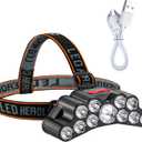 Headlamp Rechargeable, 22000 High Lumen 11 Head Lights for Forehead, IPX5 Waterproof Headlamp, Head Lamps Led Super Bright for Runing, Hunting and Working