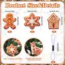 Janinka 3 Pack Gingerbread Christmas Decoration Gingerbread Christmas Garland Paper Decor with House Snowflakes Xmas Hanging Tree Decorations for Wall, Door, Yard, Home, Office, Indoor Outdoor