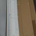 AIRLAJYID Cordless Faux Wood Blinds 29" W x 36" H, 2 Inch Slat Horizontal Windows Blinds with Crown Valance, Room Darkening Blinds, White Blinds for Home Interiors.