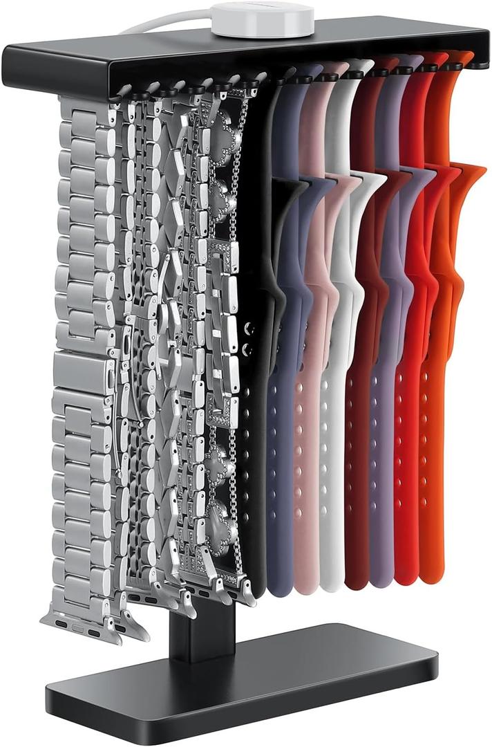 3 in 1 Watch Band Holder Organizer for Apple, Smart Strap Silicon Rack, Groove Display for Apple Watch, Iwatch Band