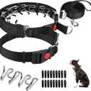 Prong Training Collar with Comfort Tips and Quick Release Snap Buckle - Dog Choke Pinch Collar with Nylon Cover (Small, 2.5mm,10-14'' Neck, Black)
