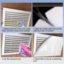 Air Vent Filter White, 12"X120" Cut to Size Air Filter Roll (80 + Filters), Electrostatic Vent Filter Material for Home Floor, Ceiling, Grilles, HVAC Vent, Compression Packing (Thickness: 0.2 In)