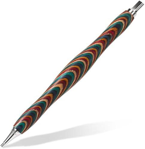 Cateared Rainbow Wood Diamond Painting Pen with Metal Tips, Diamond Painting Pen Tools Accessories Ergonomic Design, Premium Drill Pen 5D Diamond Art Pen Accessories with Multiplacer