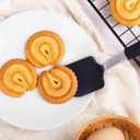 Silicone Spatula Turner, GEEKHOM Mini Silicone Cookie Spatula for Nonstick Cookware,600F Heat Resistant Flexible Small Kitchen Turner, Cooking Utensils Non Scratch Flipper for Burger, Egg, Baking (1 Pack, Black)