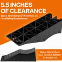 2 Pack 20000lbs Tandem Wheel Ramp, Concave Portable Ramp, Heavy Duty Tire Changing aid on Tandem Dual Axle Trailer, 5.5in Tire Lift Trailer Wheel Jack RV Flat Tire Ramp (2)