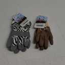 Youth Gardening Gloves, Leather Palm, 2 Pair Pack, Tiger & Zebra Print (Med-Large 7-12)