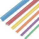 Leinuosen 120 Pack Plastic Spiral Binding Coils Kit Spirals Multi Size Coils for Binding Binder Combs Spines(1/4 5/16 3/8 1/2 5/8 3/4 Inch,Multicolor)