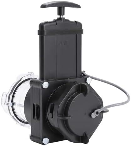 GLOBIZ Twist-On Waste Valve RV Gate Valve with Built-in Clear Adapter Compatible with Most Brands of Bayonet/Lug Adapter UV-Resistant(1Pack) Black&Clear(8049)