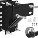 Spare Tire Mount, Universal Spare Tire Carrier Holder for Utility Trailer Boat, Fits 4 & 5 & 6 Lugs Trailer Wheels On 4", 4.5'', 4.75'', 5'' and 5.5'' Bolt Patterns (Black)