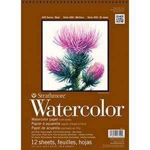 Strathmore 400 Series Watercolor Block, Cold Press, 13"x17" Bound (4 sides), 15 Sheets/Block