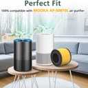 2 Pack AP-S0610L Pet Filter Replacement for MOOKA AP-S0610L Air Purifier, 3-IN-1 Hepa Filter, High-Efficiency Activated Carbon Air Filter for Pet Odor, Dander, Yellow