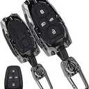 Heavy Duty Zinc Alloy Key Fob Cover, Accessories, Key Fob Case, Keychain Compatible with 2016 2017 2018 2019 2020 2021 2022 Chevy Malibu Camaro Cruze Traverse Sonic Volt Bolt Equinox