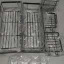 EUDELE Adhesive Shower Caddy, 5 Pack Rustproof Stainless Steel Bath Organizers With Large Capacity, No Drilling Shelves for Bathroom Storage & Home Decor (XL size, Black)