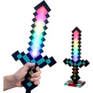 11-Color Diamond Sword-Style Night Light, Color-Changing Gaming Desk Lamp Ornament, Perfect Toy Model Gift for Game Room Decoration