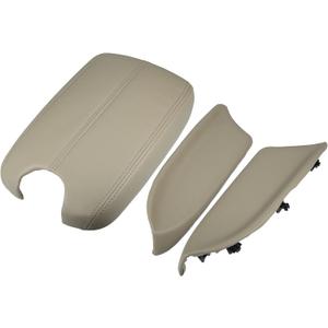 X AUTOHAUX 1 Set Car Center Console Cover Front Door Panels Armrest Replacement for Honda Accord 2008 2009 2010 2011 2012 Beige