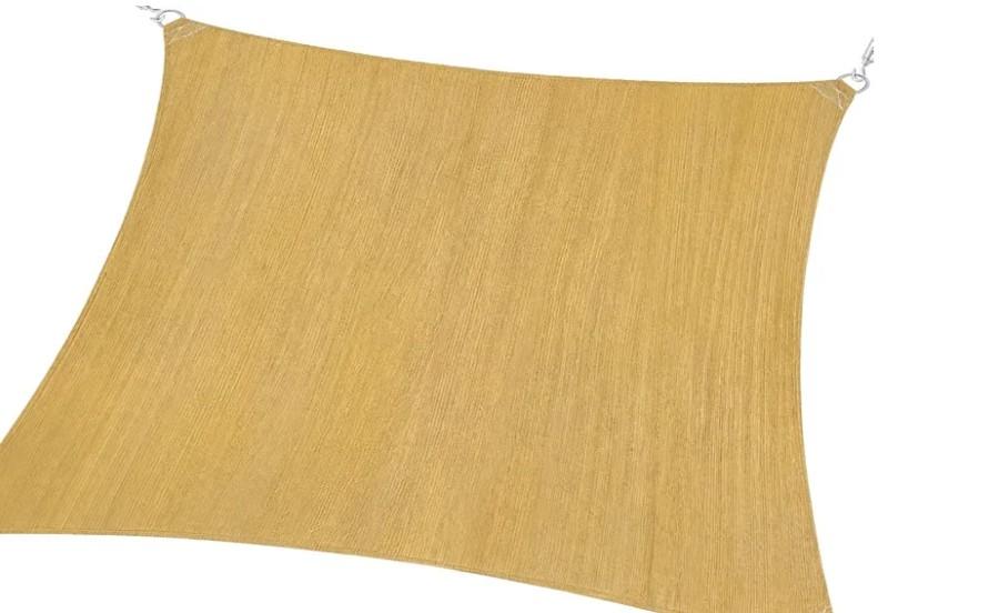 Sun Shade Sail for Patio Rectangle 185 GSM Heavy Duty UV Block Canopy Permeable Cover Outdoor Garden Deck Backyard Commercial Grade 95%-98% UV Protection Easy Installation(Sand), 3.05x6.1m