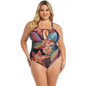 High Neck Keyhole Mio One Piece Swimsuit (16, Multi//Sunlit Soiree) High Neck Keyhole Mio One Piece Swimsuit (16, Multi//Sunlit Soiree)