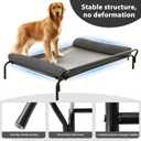 LEXTRO Elevated Dog Bed for Large Dogs Indoor & Outdoor Raised Dog Cot Hammock with Breathable Mesh, Upgraded Installation Method, Off the Ground Lifted Elevated Pet Bed, Platform Frame Pet Cot