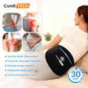 ComfiTECH Dual-Gel Extra Large Ice Pack for Back with Extended 30-Minute Cooling, Detachable Cold Pack & Flexible Gel Lower Back Ice Wrap for Sciatic Nerve, Herniated Disc, Coccyx, Tailbone Discomfort