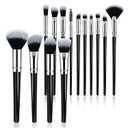 Makeup Brush Set, Premium Synthetic 14 Pcs Makeup Brushes, Travel Makeup Brush Set for Foundation, Concealer, Blush and Eyeshadow Brush(Black)