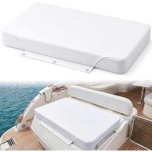 Pinkunn 30 x 18 x 3.1 Thick Boat Seat Cushion for 65 Quart Cooling Tank, Yacht Deck, Summer Outdoor Fishing Accessories, White