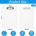 Handepo 100 Pack White Plastic Clipboards A4 Letter Size Bulk Clipboards