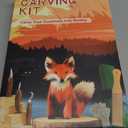 Wood Carving Kit, Whittling Kit for Beginners 17PCS Wood Carving Tools with 3PCS Whittling Knife 9PCS Basswood Blocks & Gloves & Strop Block & Polishing Compound Wood Carving Set Hobbies for Adults