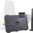 Cell Phone Booster for Home & Office,Up to 2000 sq ft,Cell Phone Signal Booster with Band 66/25/2/4/5/12/13/17,Boost 5G 4G Data for All U.S. Carriers FCC Approved Cell Booster (Grey)