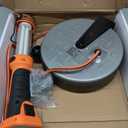 Woods Extension Cord Reel with Trouble Light, 30Ft, 16 Gauge, 3 Conductor, 13-Watt Fluorescent Light, Orange, E318