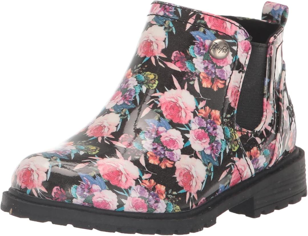 Blowfish Malibu Kids Girls Rainy-t Fashion Boot, Black Starbella, 8 Toddler