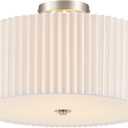 VONLUCE Semi-Flush Mount Ceiling Light 15.7", 3-Light Drum Light Fixture