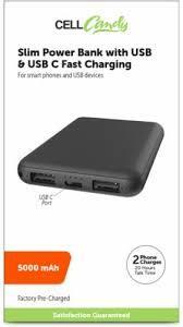 CellCandy Fast Charging Power With USB 5000 MAh