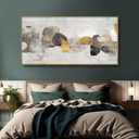 SDYA Gray Abstract Wall Art Decor 30x60 Inch Large Gold Wall Art Modern Artwork for Living Room Bedroom Office Wall Accents, 29"x58"