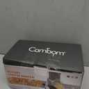 Cambom Rotary Cheese Grater Hand Crank Cheese Shredder for Fresh Cheese, Vegetable, Nuts, Non-slip Suction Base, Free Cleaning Brush Three Blades, Black