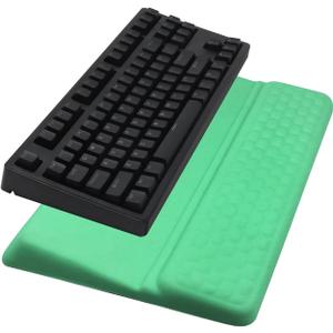 Computer Keyboard Stand Pad with Wrist Rest, Ergonomic Comfy Tilted Keyboard Stand Riser Holder Pad for Office Home (Green)