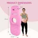 Inflatable Pregnancy Pool Float-Tummy Nest Pillow, Pregnancy Tanning Float for Prone Sleeping, Belly Mattress for Back & Hip Pain Relief Portable for Massage, Home, Travel, Pink