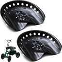 MorningRo 2 Pcs Metal Tractor Seat Vintage Tractor Seat for Lawnmower, Forklift, Farm, Home or Bar Stool (Black)