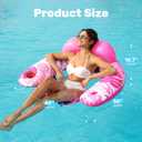 SLOOSH Inflatable Pool Floats Adult,2 Pack Pool Chairs with Cup Holders,X-Large Blow up Floats Chair,Hammock Noodle Mat for Relaxing Summer Water Fun Swimming Party Beach