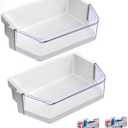 [2 PACK] UPGRADED WPW10493524 W10493524 Refrigerator Door Shelf Bin Compatible With Whirlpool Refrigerator Gallon Door Shelf AP6022277 PS7320762 WRF736SDAM WRF736SDBA Door Shelf