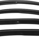 Window Visors Compatible with 2002-2007 Mitsubishi Lancer Sedan, Smoked Aero JDM Wind Deflectors Stick On by IKON MOTORSPORTS, 2002 2003 2004 2005 2006 (Mugen Style Smoke/Tinted)