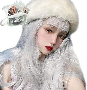 MGRANDE wig premium line set inner color line women's original wig semi-long small face effect (Neo White）