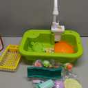 Play Sink with Running Water, Kitchen Sink Toy with Functional Faucet, Play Food and Kitchen Accessories, Floating Fishing Water Toy for Toddler, Pretend Play Dishwasher for Kids