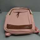 LOVEVOOK Travel Laptop Backpack Women, 15.6 Inch Anti Theft College Backpack Woman with Laptop Compartment, Large Water Resistant Black Computer Daypack for Work Casual Travel Essentials, Beige pink