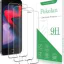 3 x Pokolan [3 Pack] Screen Protector for iPhone SE 3, SE 2022, iPhone SE 2, SE 2020 Tempered Glass Film Bubble Free Case Friendly (Clear)
