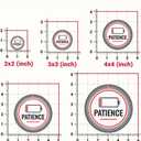 10 x 3 Pcs Patience Low Battery Sticker, Funny Bumper Sticker, Battery Stickers - Vinyl Sticker 3 Inches for Water Bottles Laptop Phone Car Ski Helmet