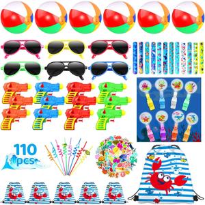 Denylo pro 110 Pcs Under Sea Party Favors Packs Ocean Birthday Party Supplies Stuffers Summer Beach Party Favors for Classroom Prizes Gifts for Kids